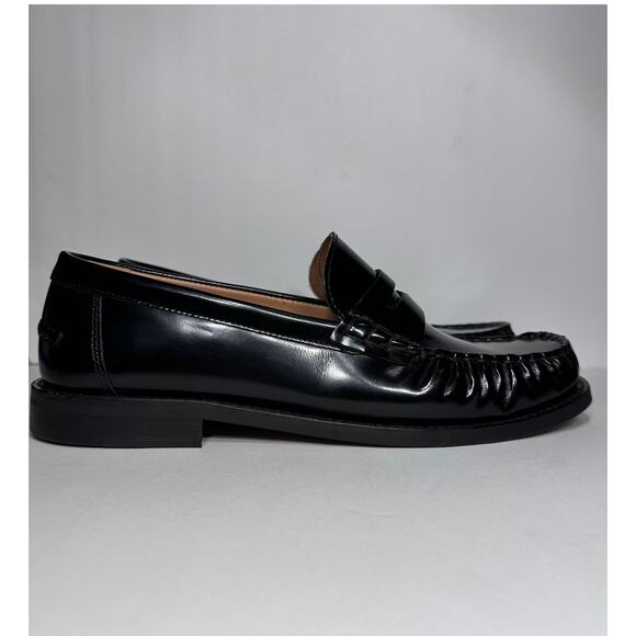 Zara Shoes - Zara Black Leather Loafers Size 40